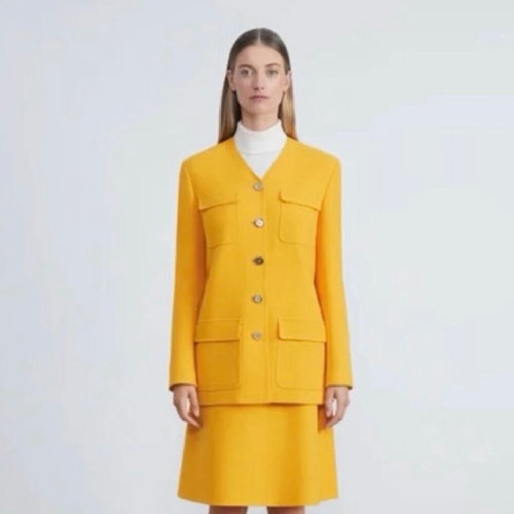 NWT Lafayette 148 New York Responsible Wool Nouveau Crepe Pocket Tailored Jacket